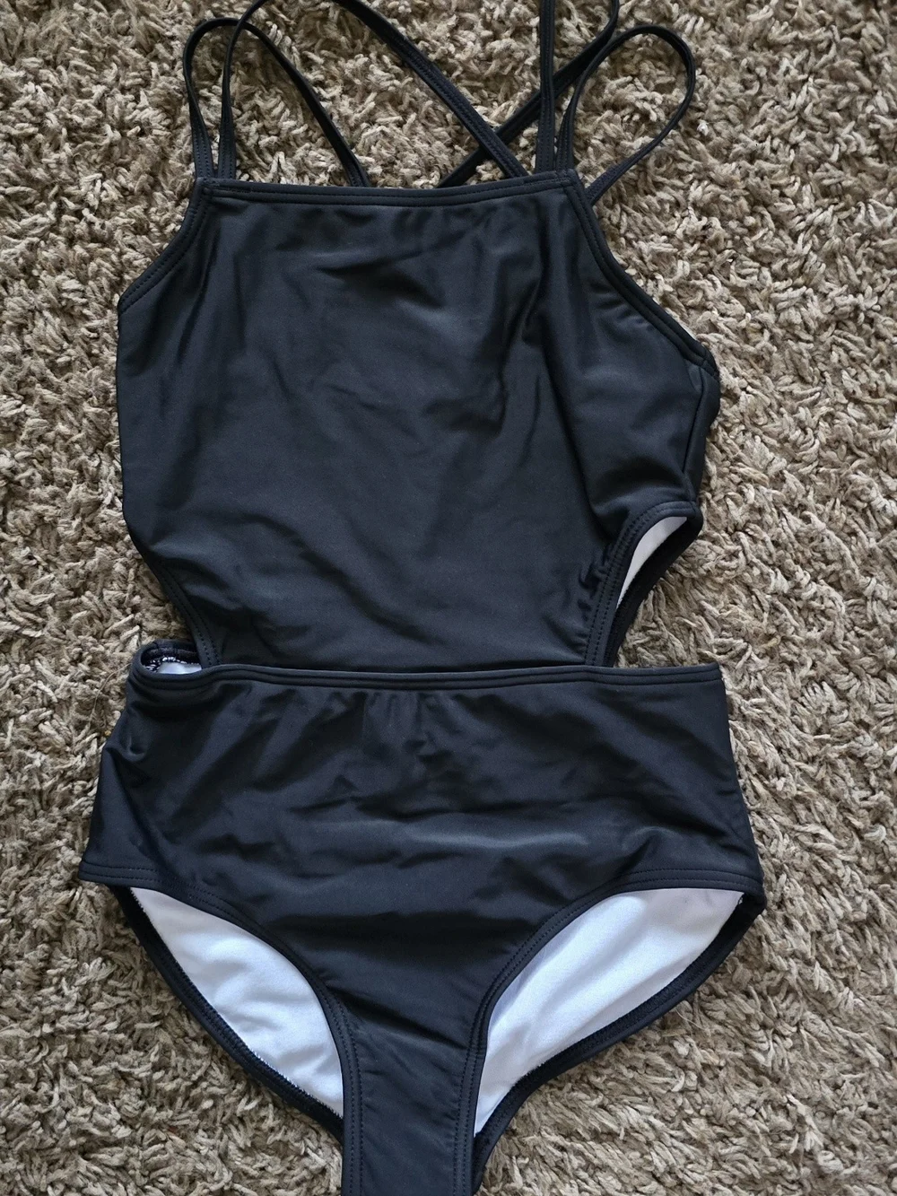 Kanu Surf Kids One-Piece Swimsuit — Black